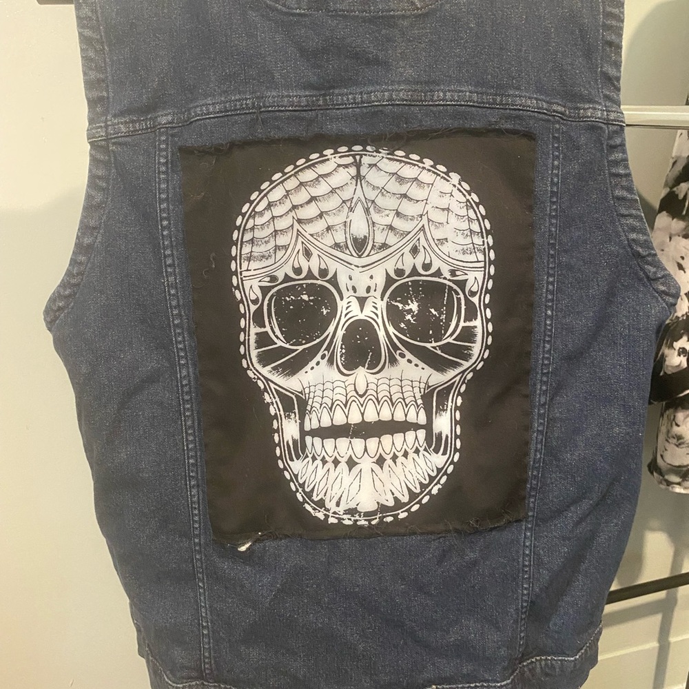 Rude brand jean jacket vest. 2XL